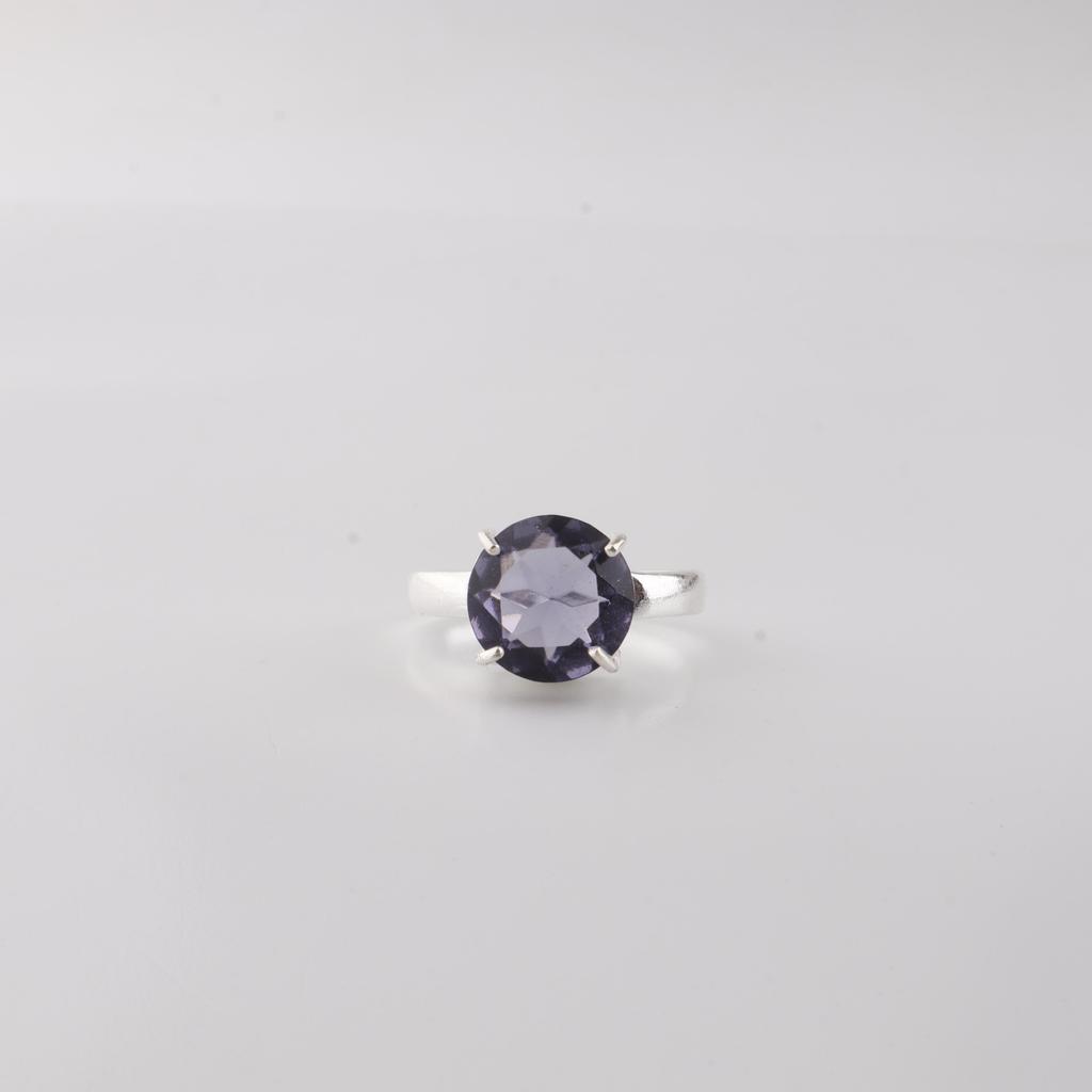 Iolite Gemstone 925 Sterling Silver Statement Designer RING For Birthday Gift RR-72-1