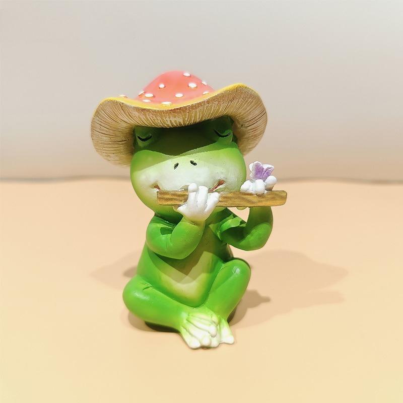 Creative Micro Landscape Courtyard Garden Cute Animal Home Office Desk Decoration Frog Ornament
