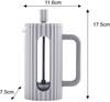Zaparzacz do herbaty kawy szklany French Press 350 ml szary KLAUSBERG KB-7742