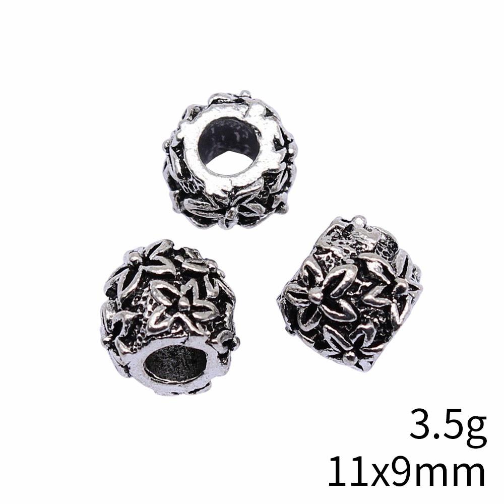 Bead Pendant Accesories Macroporous Big Hole Beads Loose Spacer Accessories Parts Metal Beads Accessories For Women