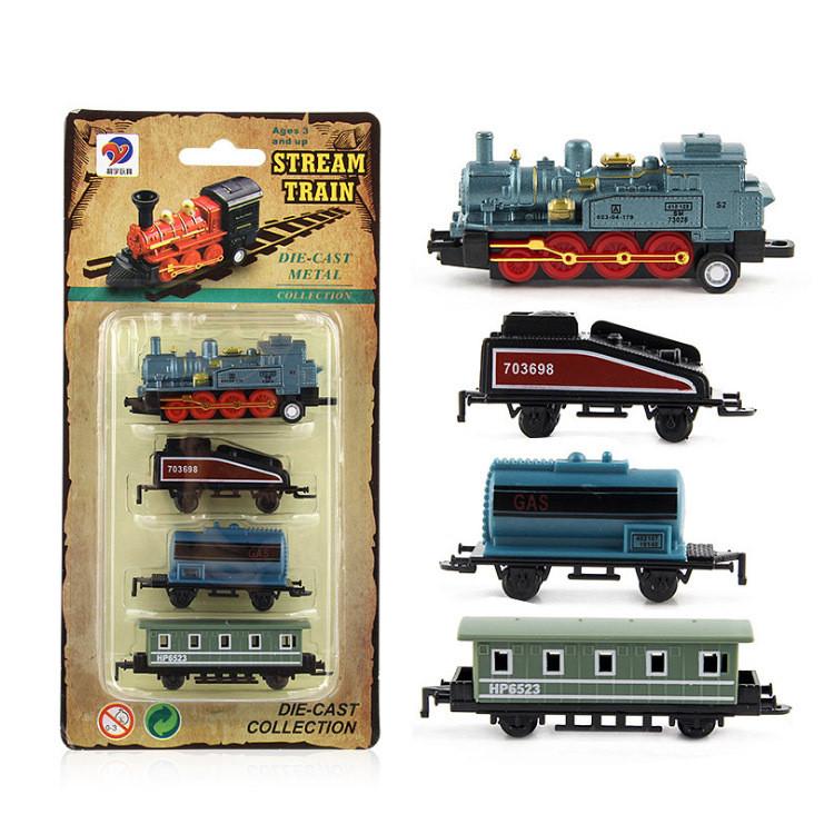 

Vintage Steam Train Kids Toy With Alloy Model For Visual And Sensory Play синий