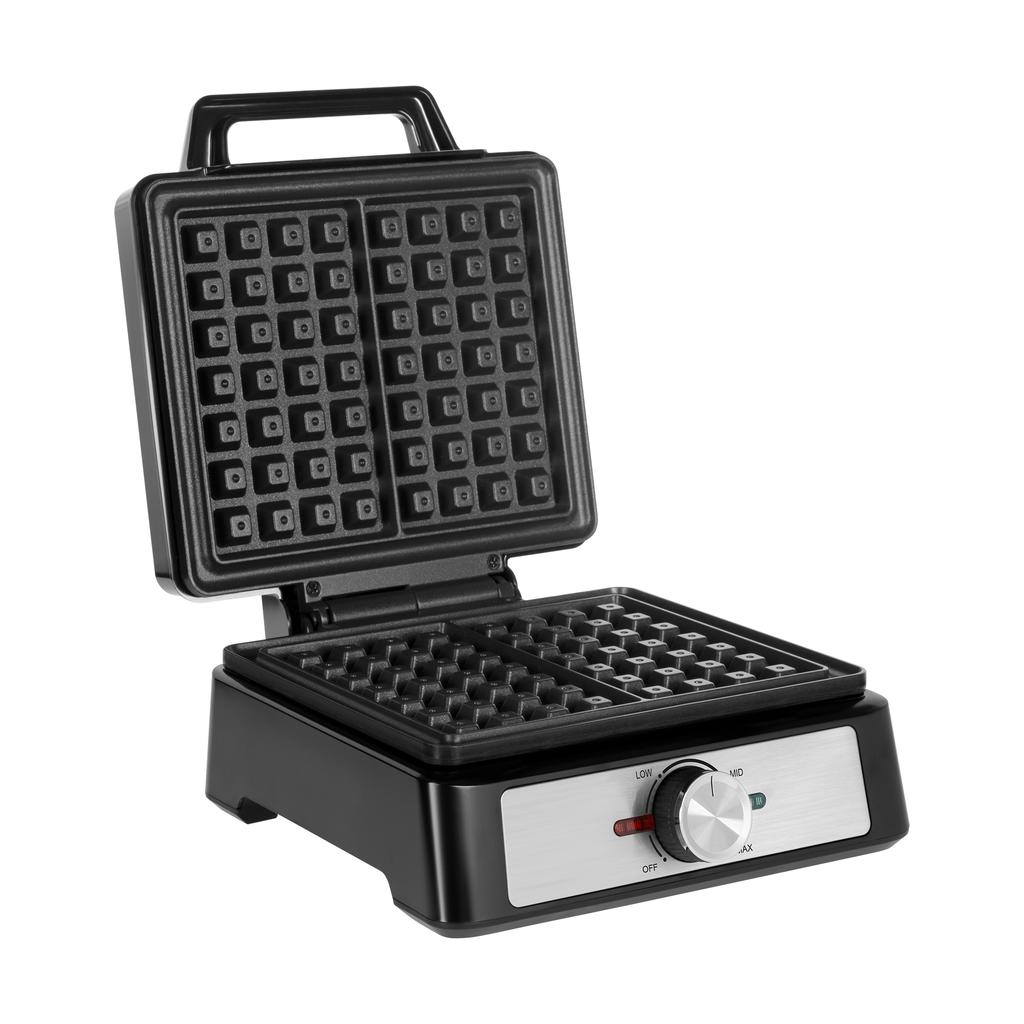 Waffle maker with 2 waffles, 1600W, stainless steel, power regulation, Teesa