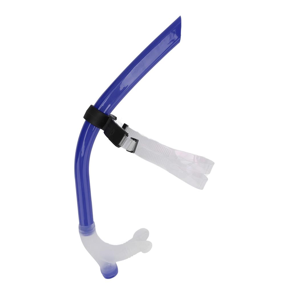 Swimming Snorkel Reduced Drag Silicone Swimming Breathing Tube with Adjustable Head Brace for Snorkeling Diving