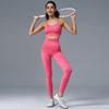 Women Seamless Yoga Set High Waist Leggings Sports Bra Workout Fitness Outfits