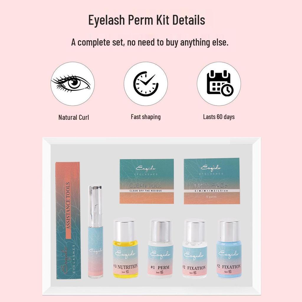 Keratin Eyelash Perm Solution Set for Thick, Curled, Barbie Doll Lashes