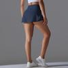 Women's High-Waist Sun Protection Tennis Skort with Back Pocket