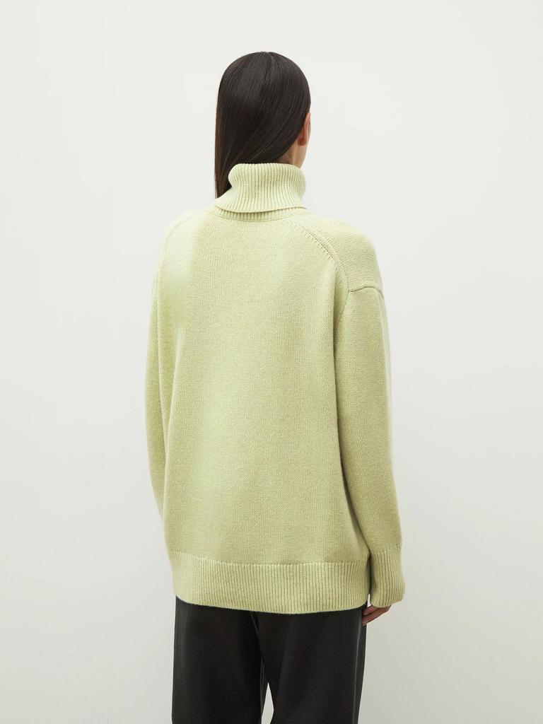 094 European & American High Neck Sweater: Women's Loose Knit for Autumn/Winter