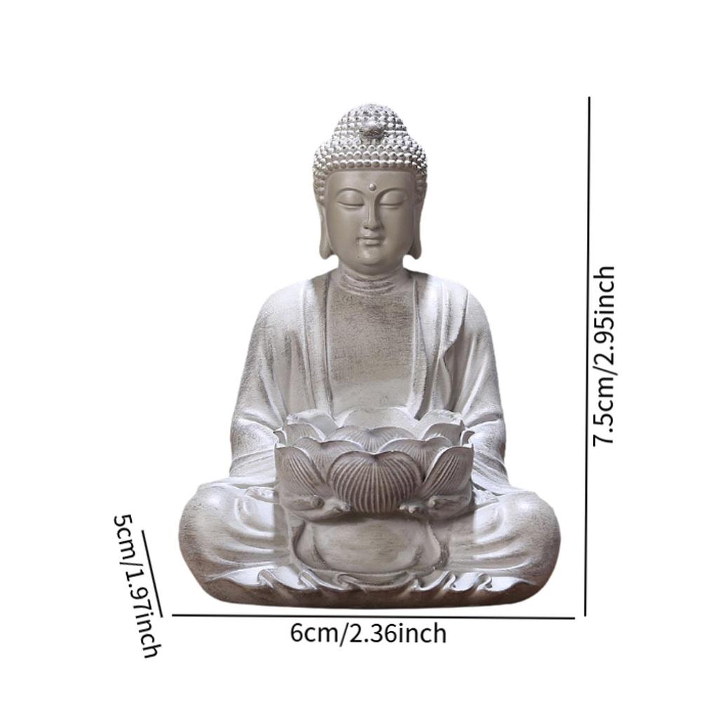 Posąg Buddy Wielofunkcyjne Środki Stołu Buddyzm Kolekcjonerska Dekoracja Biurkowa Dekoracyjna Rękodzieło do Pokoju Dekoracja Figurka z Żywicy