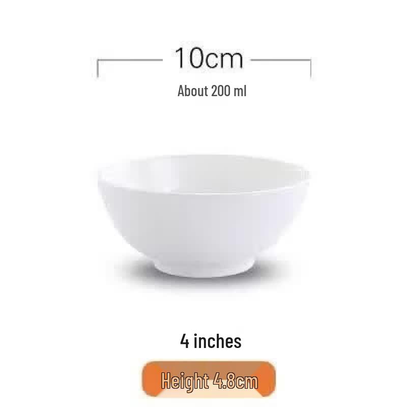 Pure White Ceramic Dining Bowl
