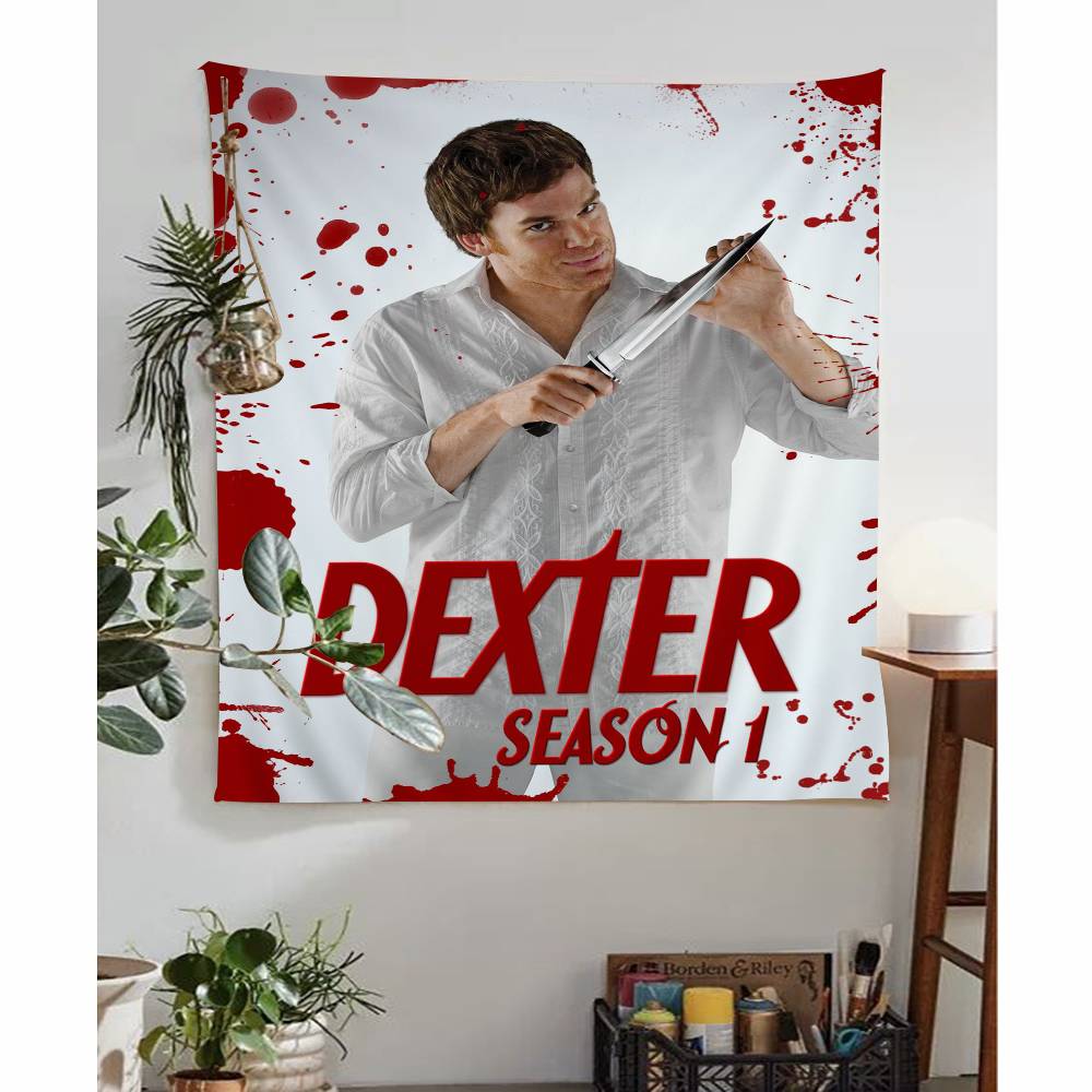 DDexter Michael CHall Classic TV Cartoon Tapestry Art Science Fiction Room Home Decor Wall Hanging Sheets