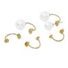 Copper C-shaped Butterfly Earbuds Findings for DIY Jewelry Craft 2 Pcs