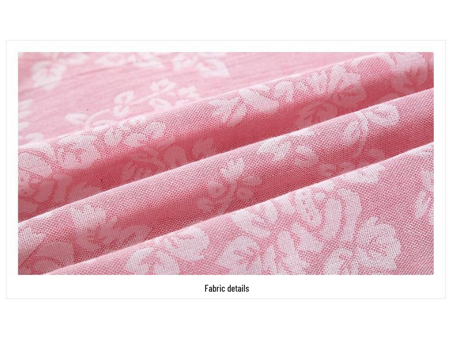 Pure Cotton Double-Layer Bathrobe - Breathable, Absorbent Unisex Sleepwear for All Seasons