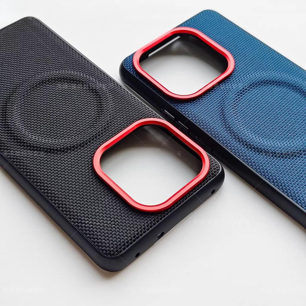 Case For Realme 16 Pro+ Matte PC Woven Pattern Magnetic Wireless Charging Anti Fingerprint Cover For Realme 16 Pro Shell Bumper