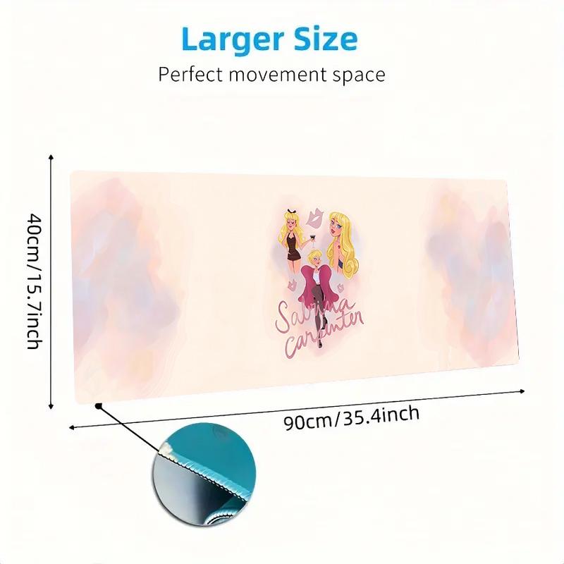Sabrina Carpenter Large Size Mouse Pad Large Gaming Table Cushion Non-slip Laptop Tablet Big Mousepad XXL Mat Mini PC Playmat With Lock Edge