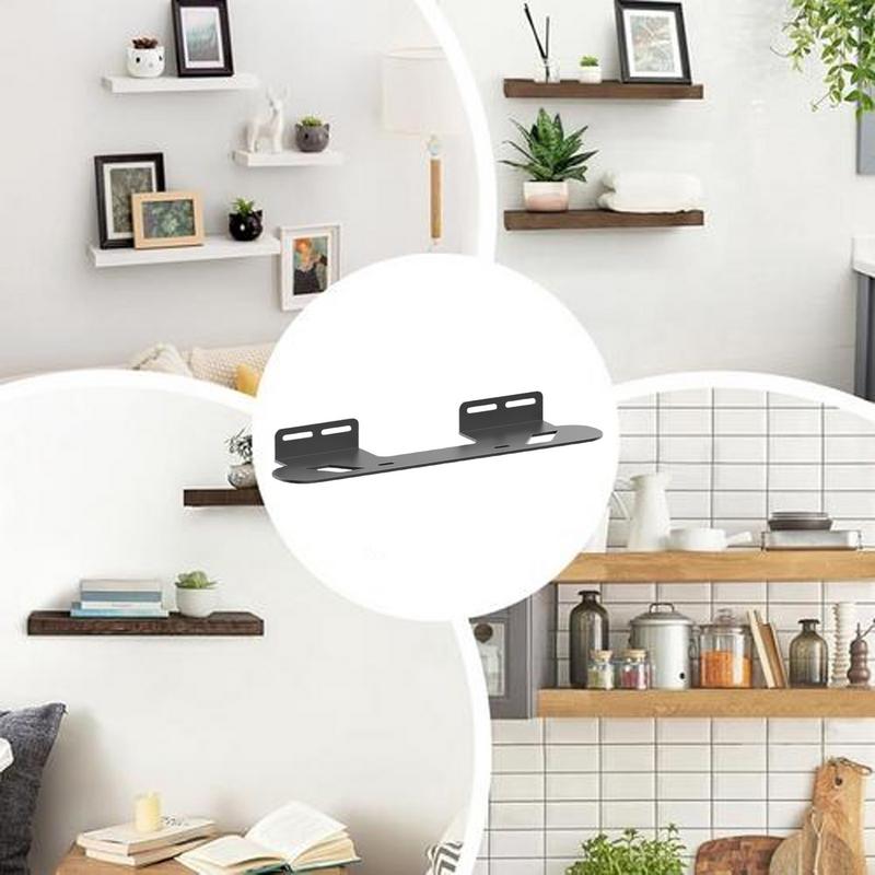 Schwebendes Aufbewahrungsregal unter TV Soundbar Montagehalterung Kohlenstoffstahl Wandaufbewahrungsregal für Router Fernbedienung Haushaltsbedarf