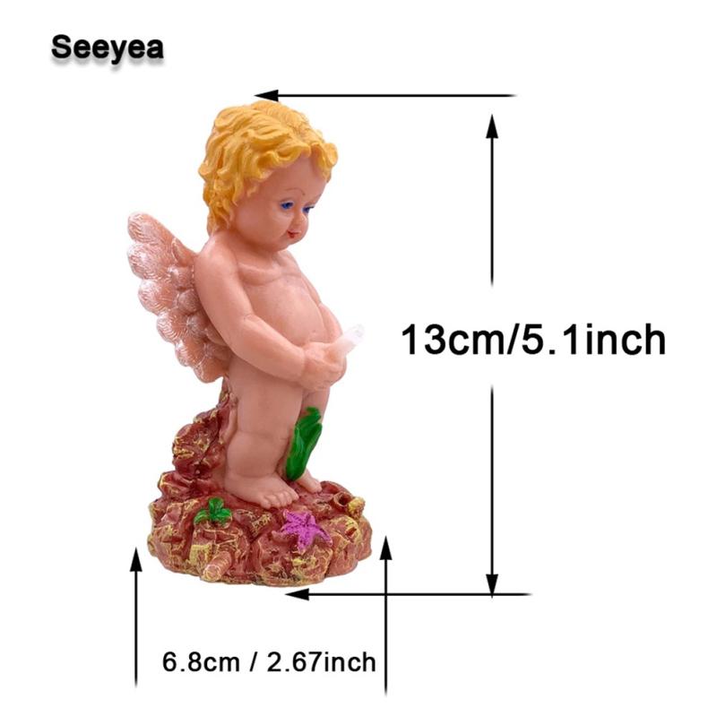 Creative Angel Artificial Ornaments Air Pump Resin Crafts Fish Tank Aquarium Decoration Accessories