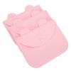 3 Pièces Sac de Rangement pour Masque Buccal Portable Anti-poussière Réutilisable Silicone Étui pour l'Extérieur(Rose )