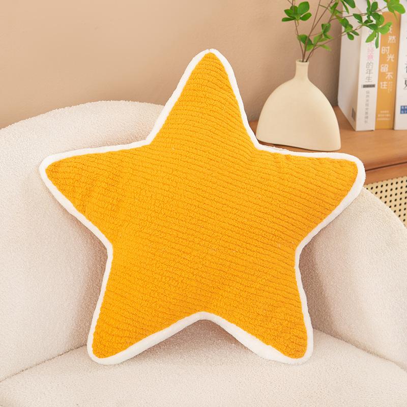 Cojín decorativo nórdico de estrella de cinco puntas, cojín para sofá, juguete de peluche de estrella, cojín de asiento de estrella, adorno para el hogar