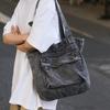 Classic Denim Tote Bag for Women – Lightweight & Durable with Front Zip Pocket, Perfect for Everyday Use