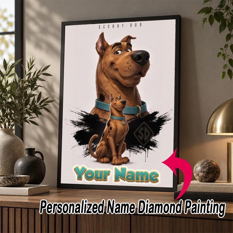 Custom Name Scooby-Doo 5D Diamond Painting Personalized Full Drill Diamond Art Kit Gift