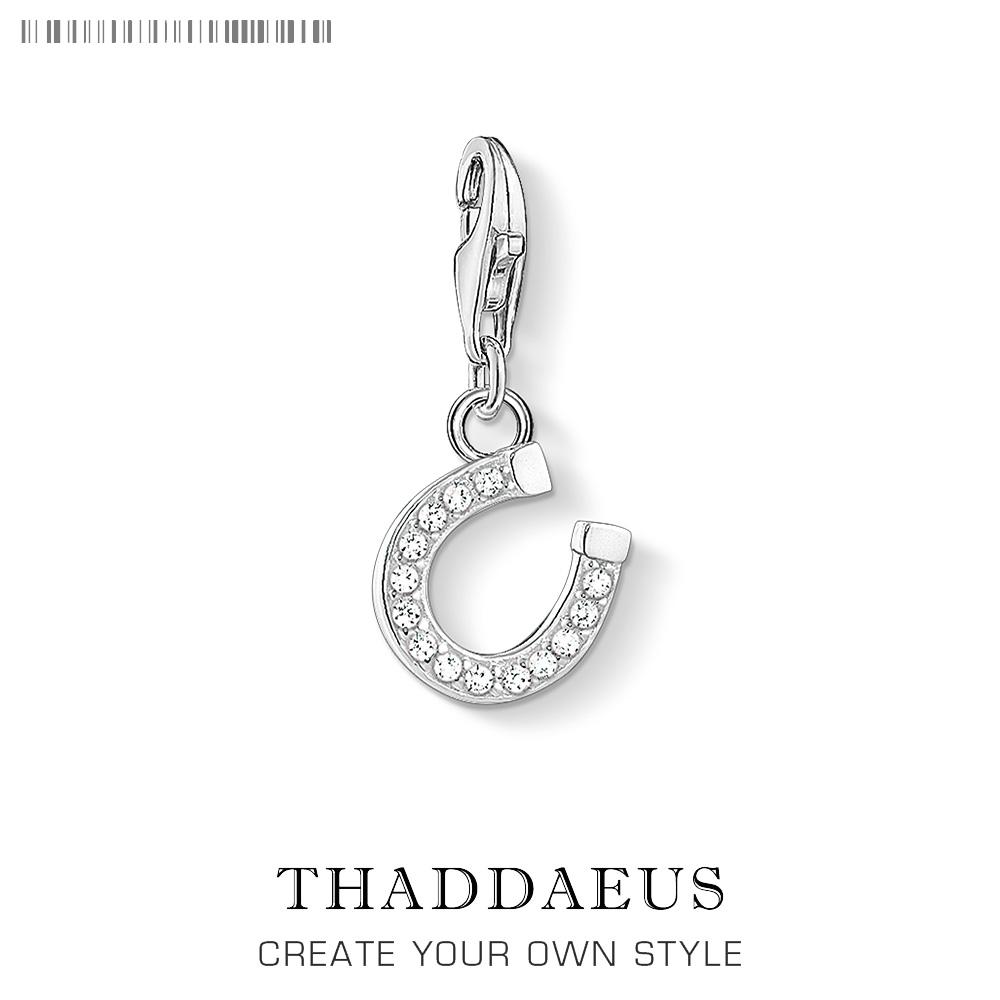 Horseshoe Pendant Dangle Charm Fashion 925 Silver Women Men Lucky Gift Jewelry