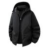 Men's Solid-color Casual Sports Outdoor Jacket, Men's Windproof Breathable Hooded Zipper Jacket