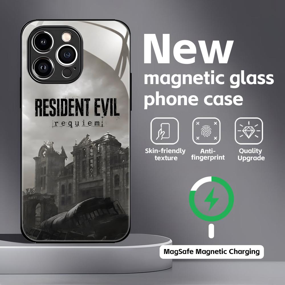 Resident Evil 9 Phone Case For iPhone17 16 15 14 13 12 11 X XR XS 8 Plus Mini Pro Max Glass Magnetic Case