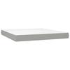 Box Spring Bed with Mattress Light Grey 160 x 200 cm Fabric