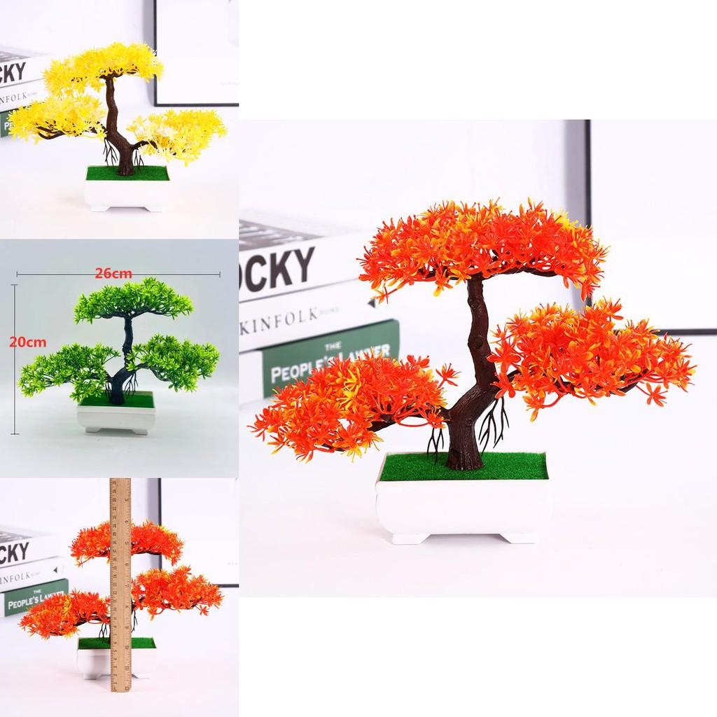 Artificial Potted Plant Plastic Bonsai Garden Decorative Ornament For Indoor Use