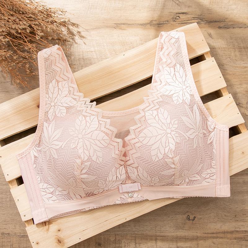 

Lace underwear women s large size, large breasts, small gathering, anti-sagging, sub-breasts, breathable bra, beautiful back 100