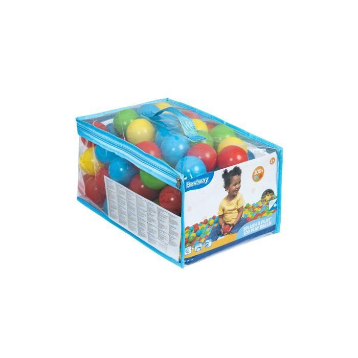 Balles De Jeu - BESTWAY - Splash & Play™ - 100 Balles - Diamètre 5,85 Cm - Multicolore