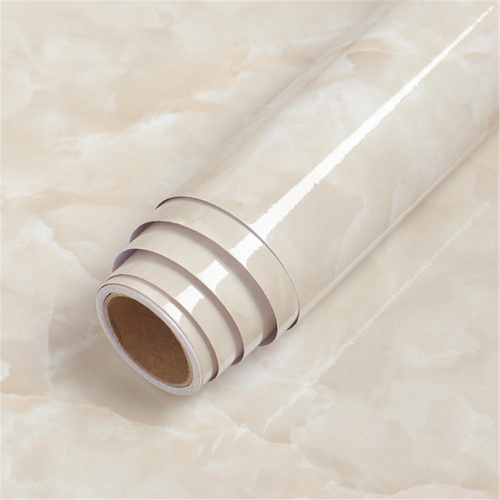 Self Adhesive Waterproof Marble Wallpaper Vinyl Film Wall Stickers Bathroom Kitchen Cupboard Room Decoration Sticky Paper Decal