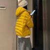 Winter women's hooded ribs cotton clothes loose silhouette small man versatile thickened cold-proof jacket