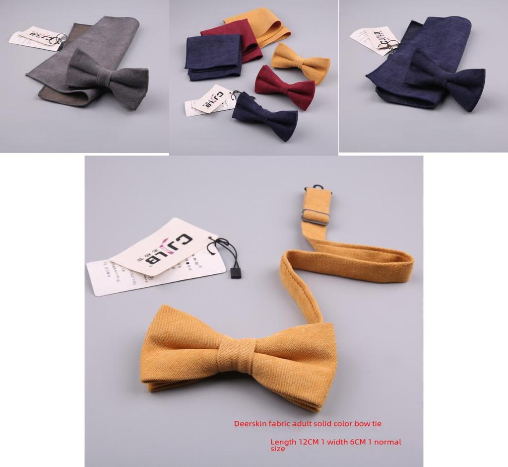 Cotton Bow Tie Set For Men Women Elegant Formal Accessories Gift For Adults