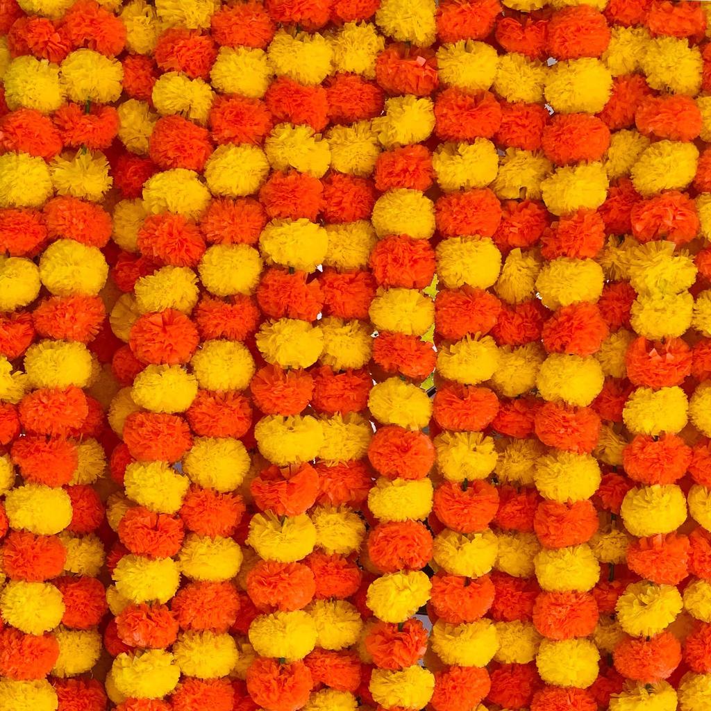 Multicultural Marigold Garland for Indian Weddings, Diwali, Ramadan, Day of the Dead, and Mexican Celebrations