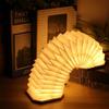 2 Colors Lights Folding Book Lamp Portable Led Table Lamp Wooden Flip Night Light  Birthday Gift