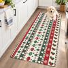 Flannel Kitchen Mat Christmas Soft Area Rug Non Slip Floor Carpet Home Decoration