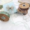 1 Roll Organza Ribbon Wavy Beautiful 2 Yard Multi-functional Transparent Chiffon Mesh Ribbon Holiday Supplies