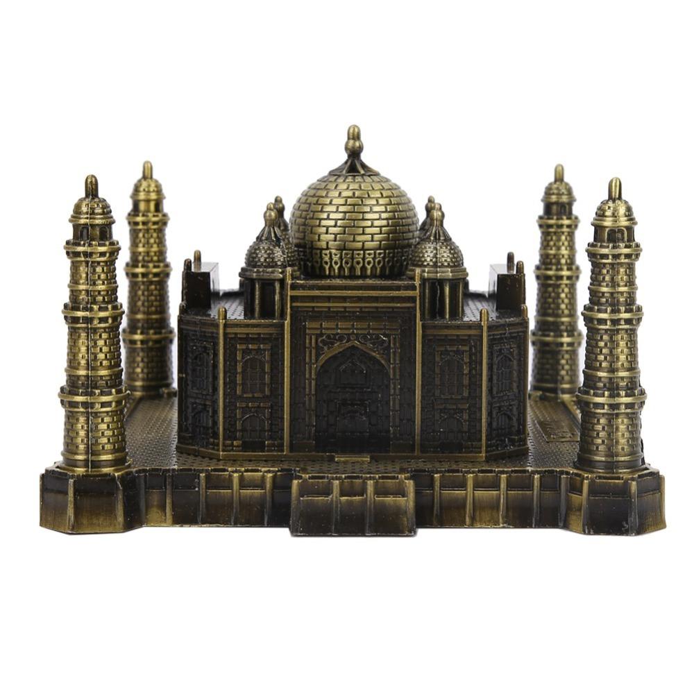 Ornamental Statue Taj Mahal Model Alloy Famous Building Replica World Landmark Building  Desk