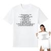 Charli Xcx Fashion Film List Tshirt Simple Letter Print Tshirt Fashion Casual Short Sleeve Unisex O Neck Top