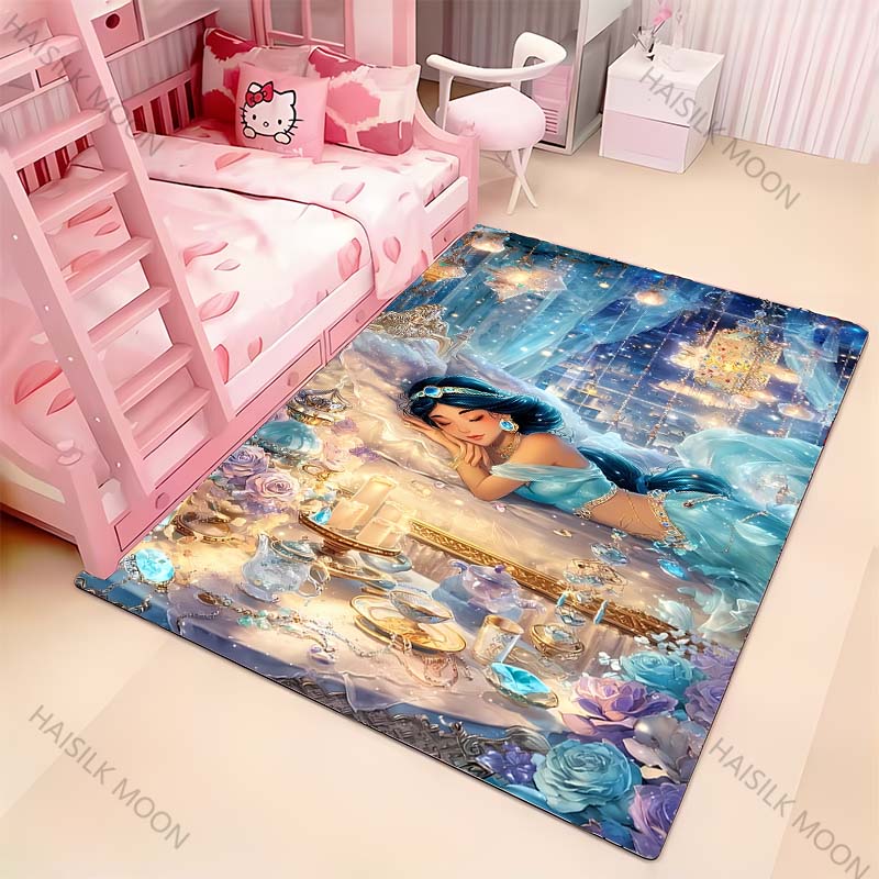Disney Sleeping Beauty Princess Series Printed Carpet Rugs for Living Rooms Bedrooms Decorative Mat Kids Play Rugs Luxury Gift
