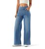 Women's High-rise Wide-leg Jeans with Tummy Tuck Slim Fit Made From Stretch Denim Fabric Are Stylish for Casual Everyday Wear