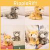 Gray And Adorable Yellow Plush Cat Doll With Realistic Patterns For Kids Collectors And