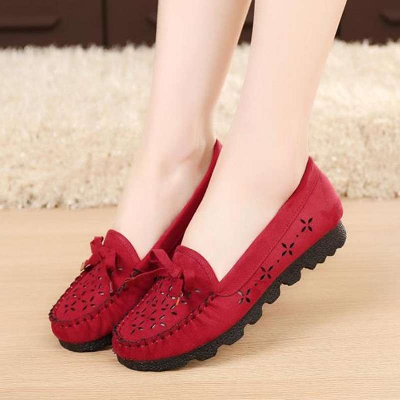 Old North Cloth Shoes Women's Summer Hollow Black Work Shoes Pregnant Women's Shoes Middle-aged and Elderly Mom Mesh Shoes the elderly Shoes Flat