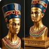 Pharaoh Bust Statue Engraved Base Nile Valley Ornament Blue Headdress