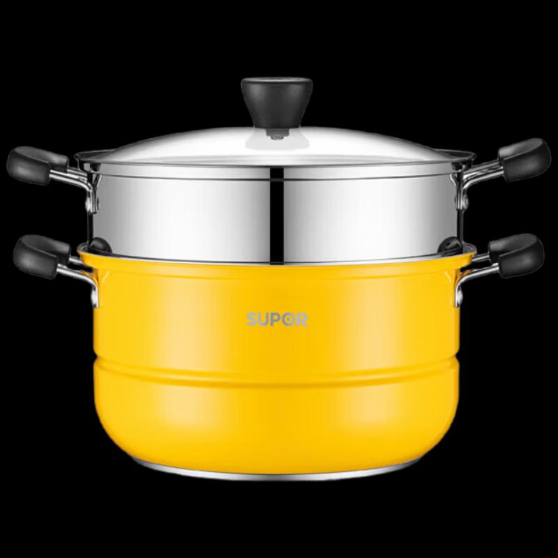 SUPOR 304 Stainless Steel Multifunctional Double Layer Steamer Pot
