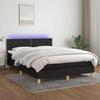 VidaXL Slat Bed Base with Mattress and LED, Upholstered Bed, Double Bed, Adult Bed for Interior Bedroom, 3133631