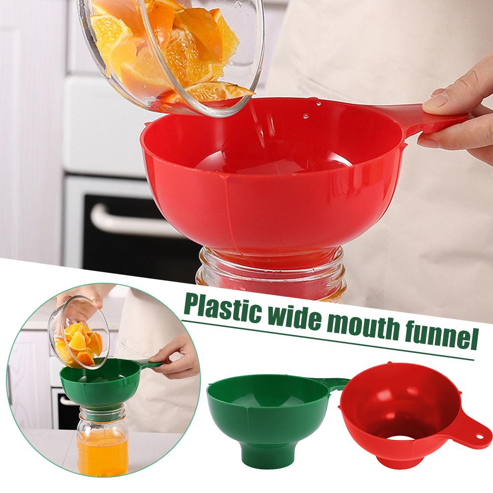 Plastic Wide Mouth Funnel for Kitchen - Refilling And Storage Accessory Compatible with Wide Or Regular Cans