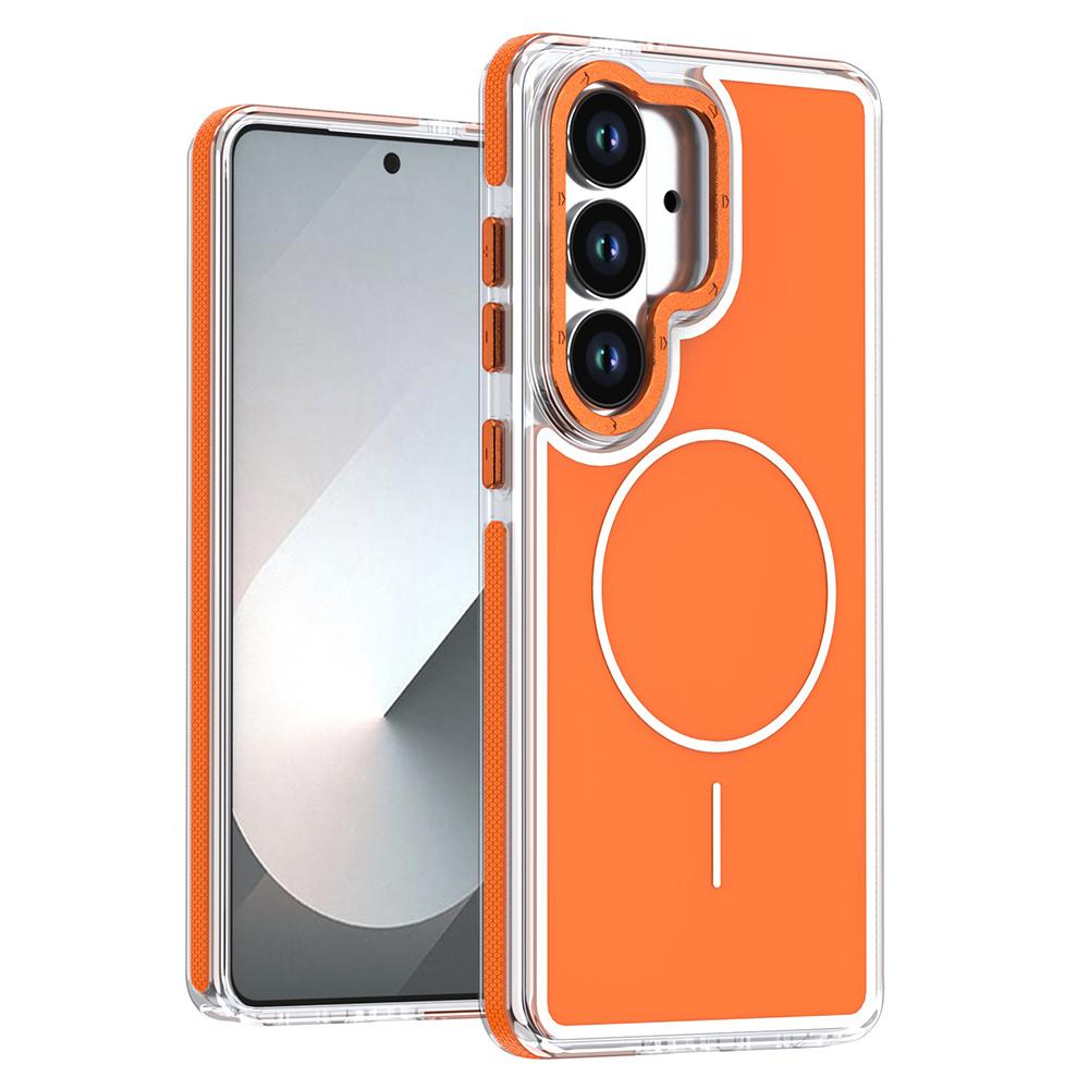 For Samsung Galaxy S25+ / S24+ Magnetic Case Dual Color Shockproof TPU PC Phone Cover