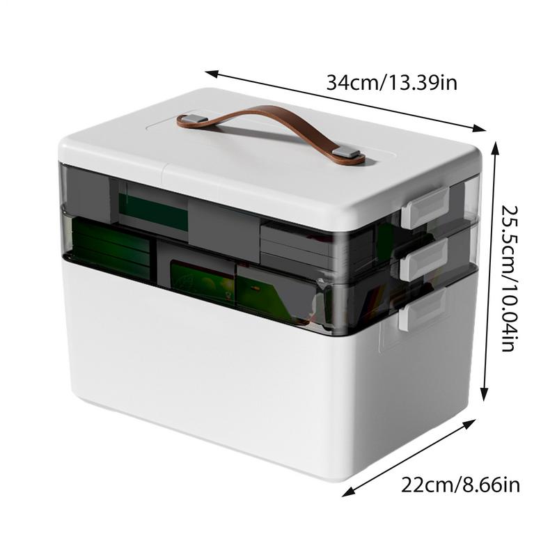 Daily Medicine Box Medicine Storage Box for Home moisture-proof Multi Layer Portable First Aid Kit Family Medicine Organizer